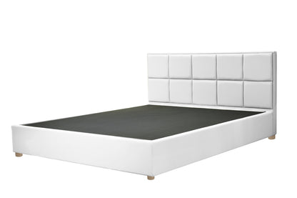 Innovatives VariLuxe-Bett - Austauschbares Kopfteil: Kunstleder und Lattenrost aus Holz