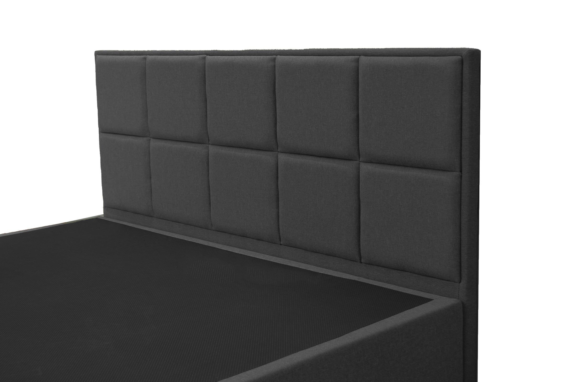 Lit VariLuxe innovant - Tête de lit interchangeable : Tissu et sommier à lattes en bois