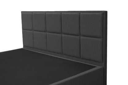 Lit VariLuxe innovant - Tête de lit interchangeable : Tissu et sommier à lattes en bois