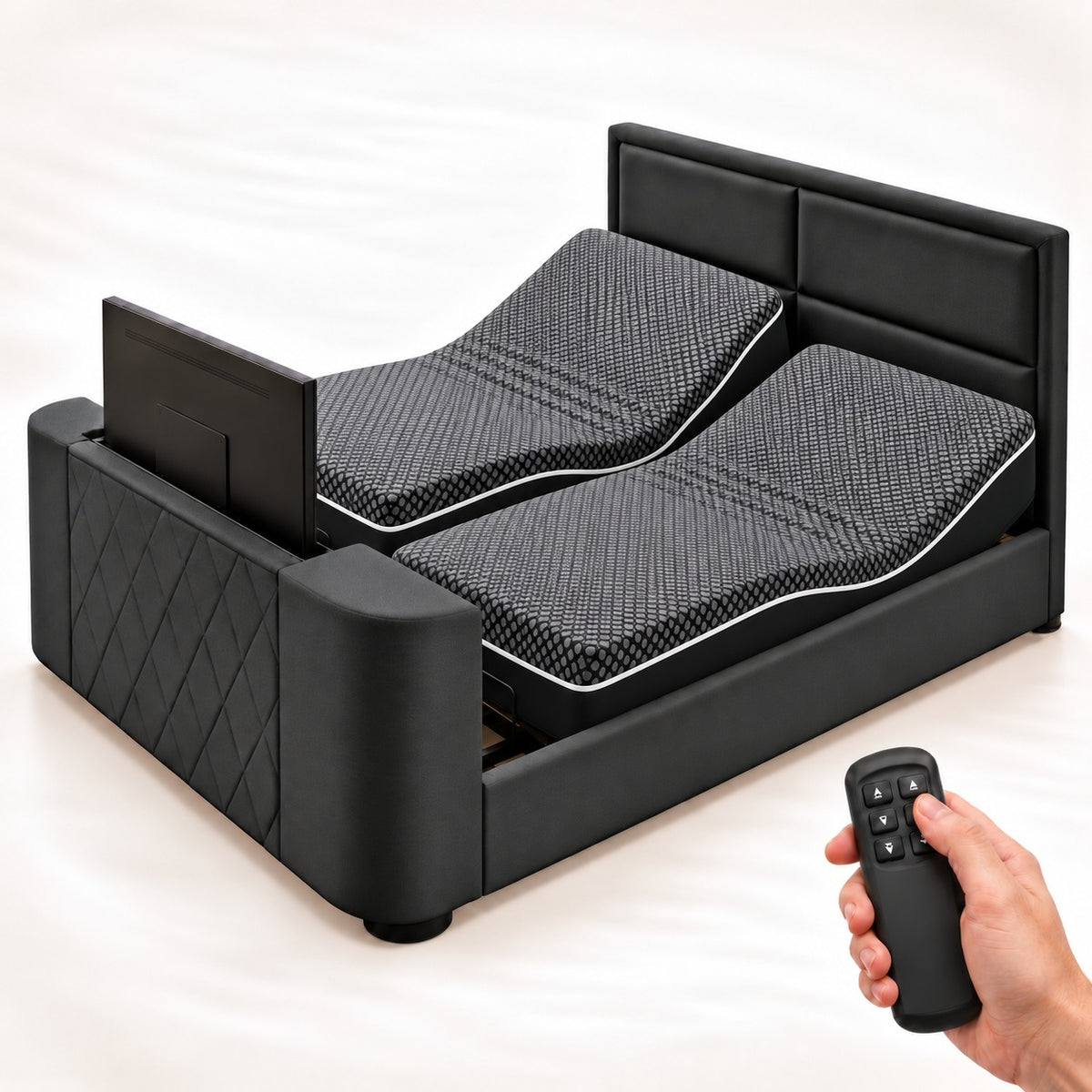 Lit électrique avec TV offerte et deux matelas relaxation
