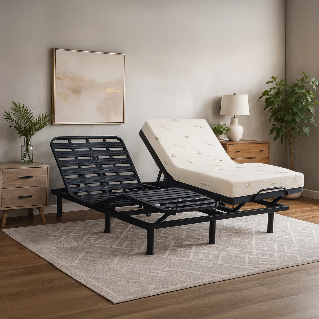 Sommier électrique orthopédique à lattes, matelas relaxation inclus - Collection Orthoflex