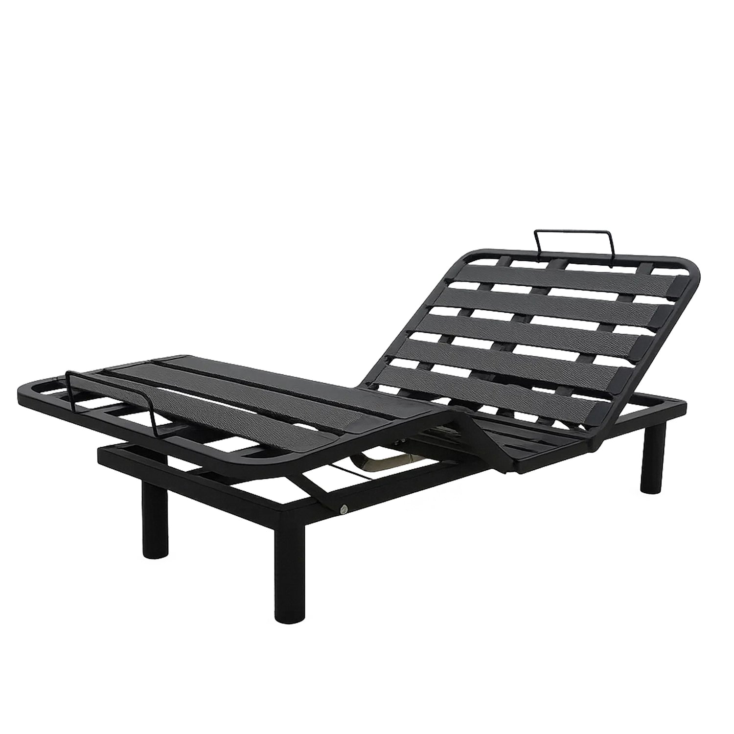 Pack lit électrique orthopédique à lattes en tissu gris clair  Orthoflex : matelas inclus