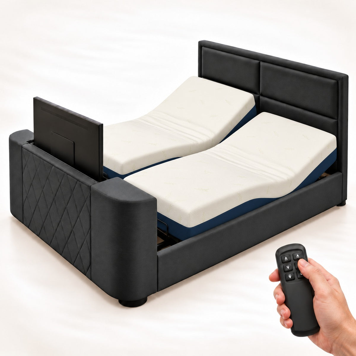 Lit électrique avec TV offerte et deux matelas relaxation