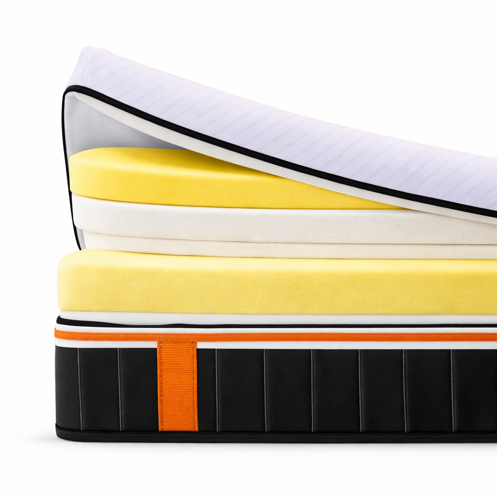 Memory foam mattress with two toppers - Thick Collection