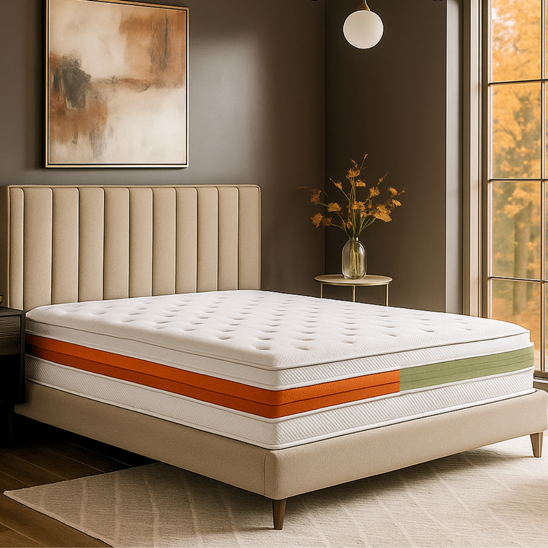 Matelas 2 conforts : Un côté ferme, un côté souple avec mémoire de forme