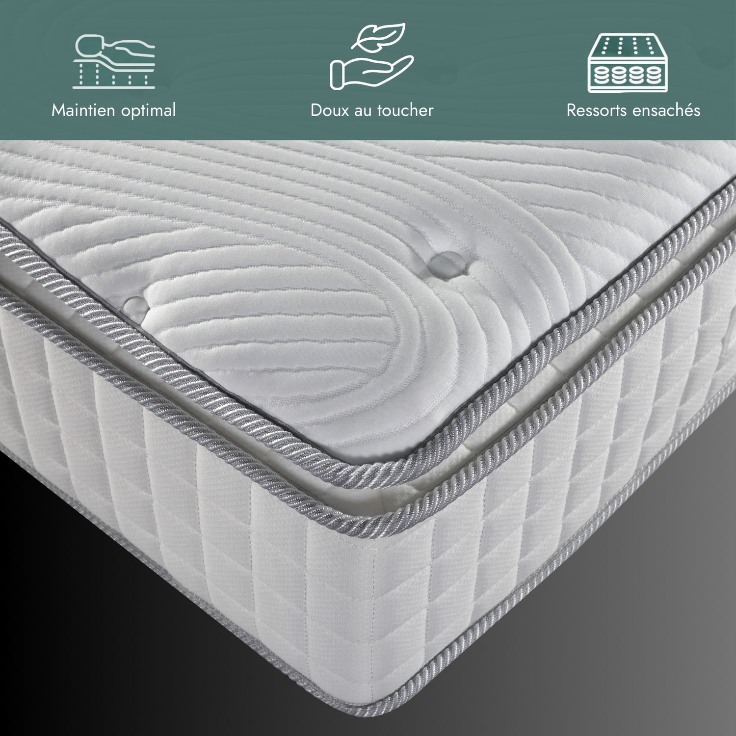 Matelas latex, ressorts, mémoire de forme - Collection Perle