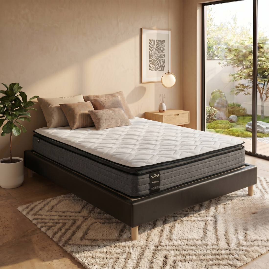Matelas latex, ressorts ensachés, mémoire de forme - Collection Nirvana