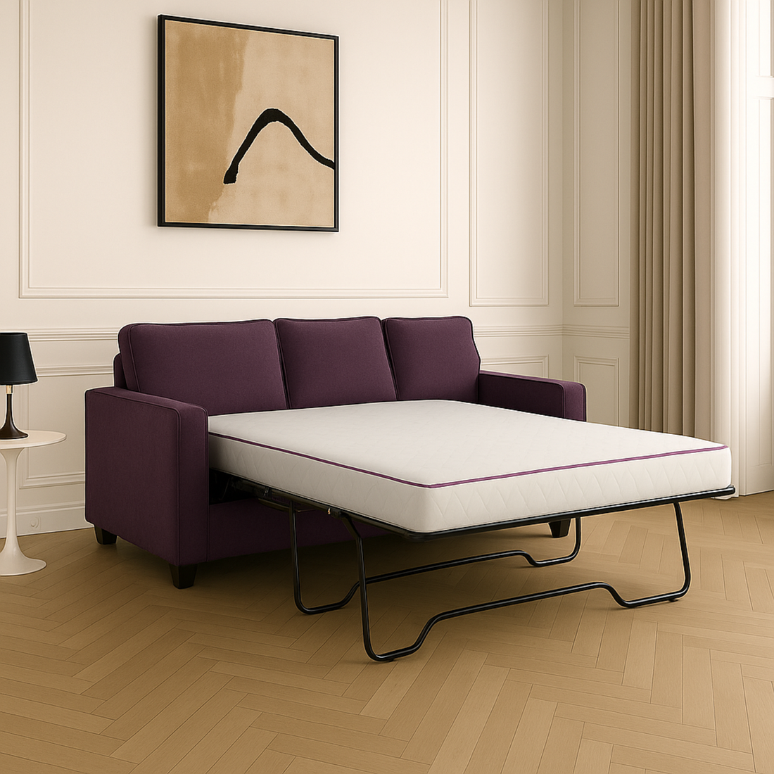 Matelas canapé convertible BZ, mémoire de forme, déhoussable - Collection Convertible