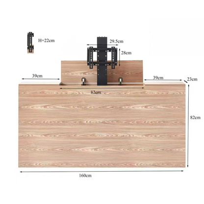 Console TV design : meuble TV encastrable avec télécommande sans fil - Collection Palace