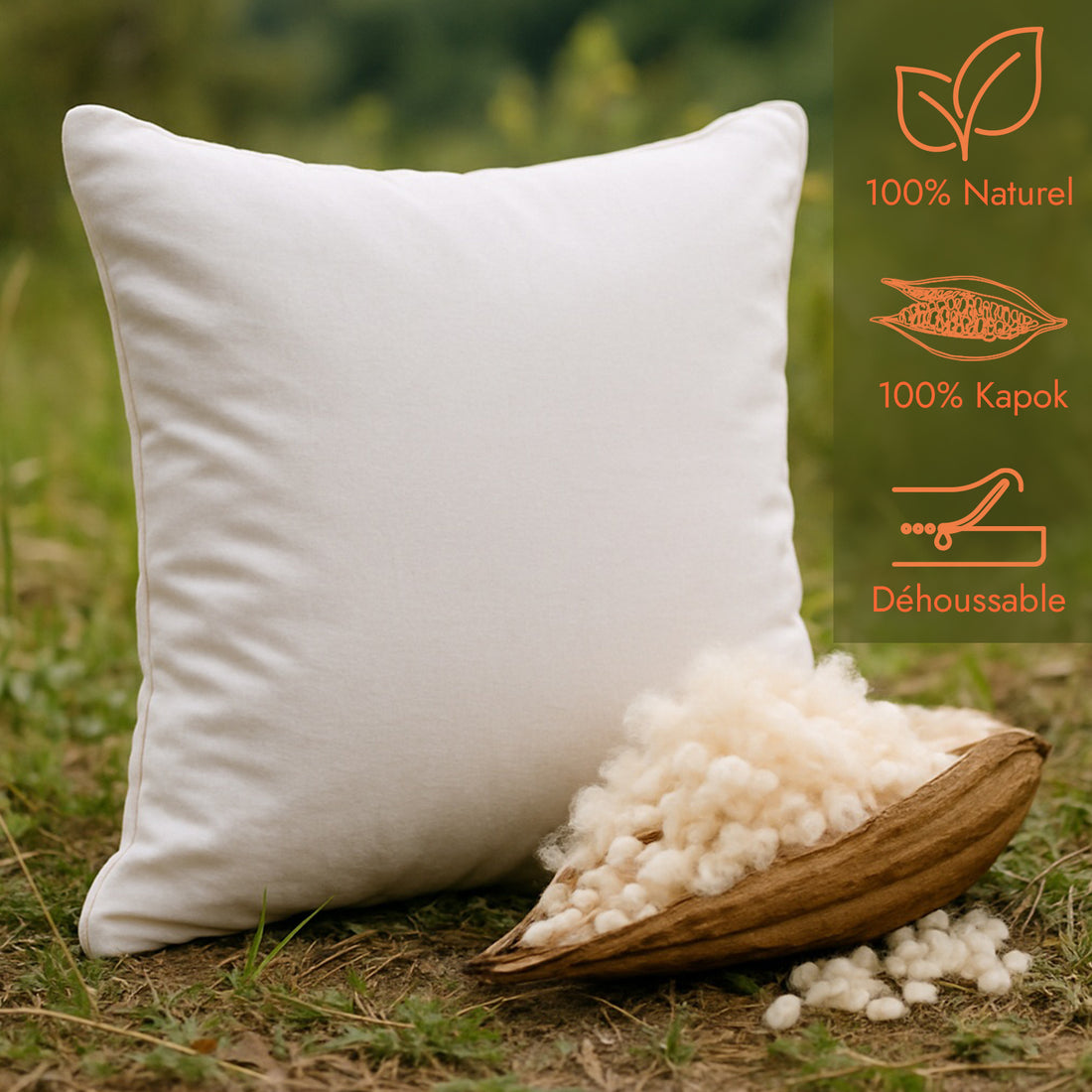Oreiller ergonomique en Kapok : 100% organique