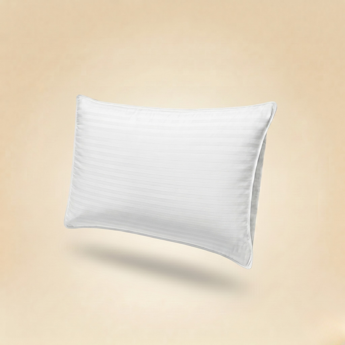 Oreiller plumes de canard et duvet, jacquard strié, confort équilibré - Collection Duvet