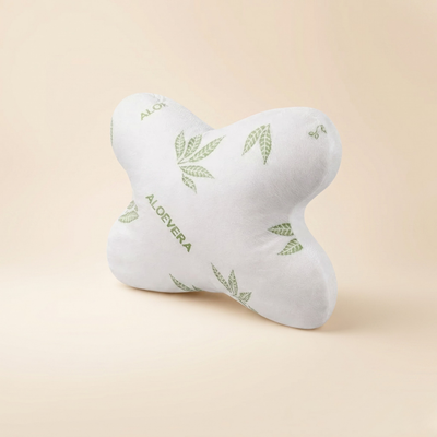 Ergonomic butterfly pillow, microfiber, removable cover - Butterfly Collection