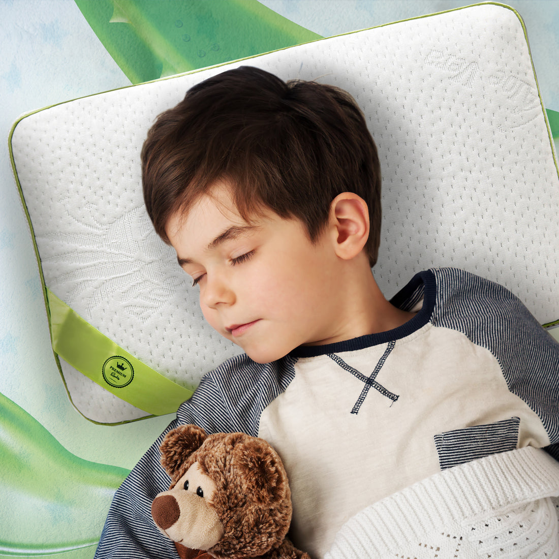 Oreiller mémoire de forme enfant : déhoussable et moelleux