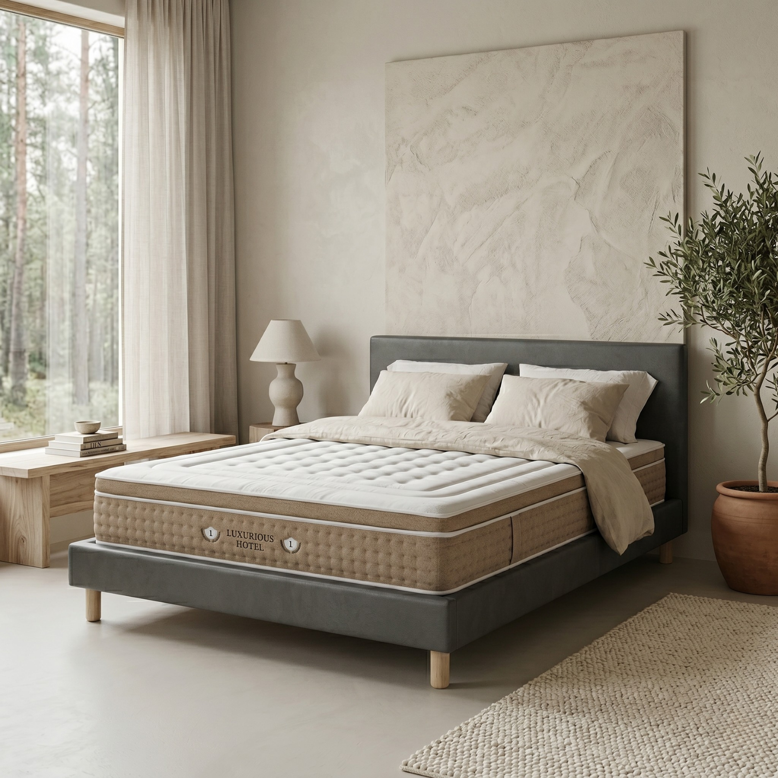 Back-to-School Pack: Bed base + Mattress + Duvet + Pillow