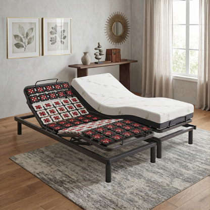 Sommier électrique, orthopédique à plots, matelas relaxation inclus - Collection Technoflex