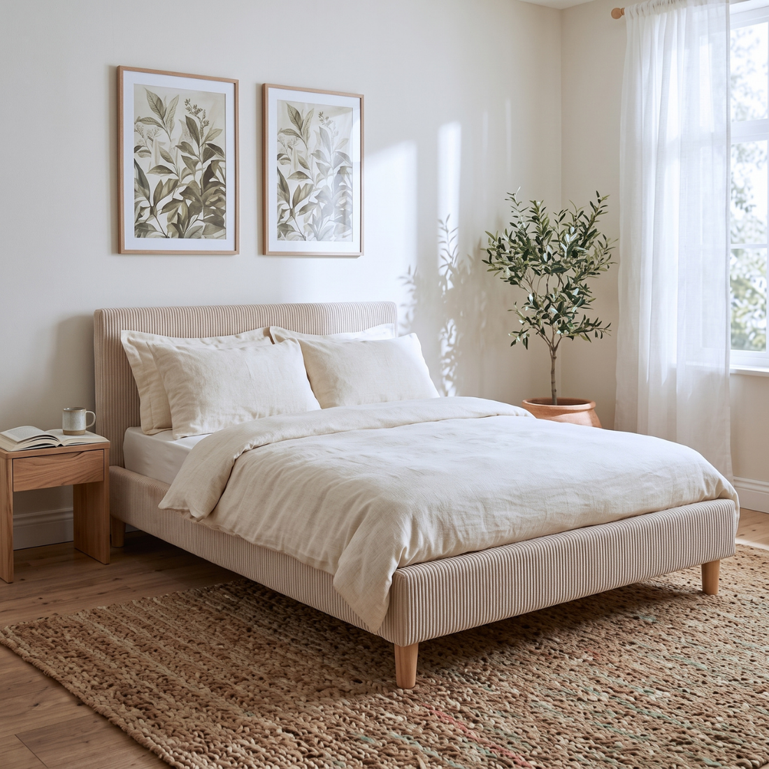 Parure de lit en lin naturel, linge haut de gamme, respirant et durable - Collection Lin