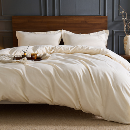 Parure de lit en lin naturel, linge haut de gamme, respirant et durable - Collection Lin