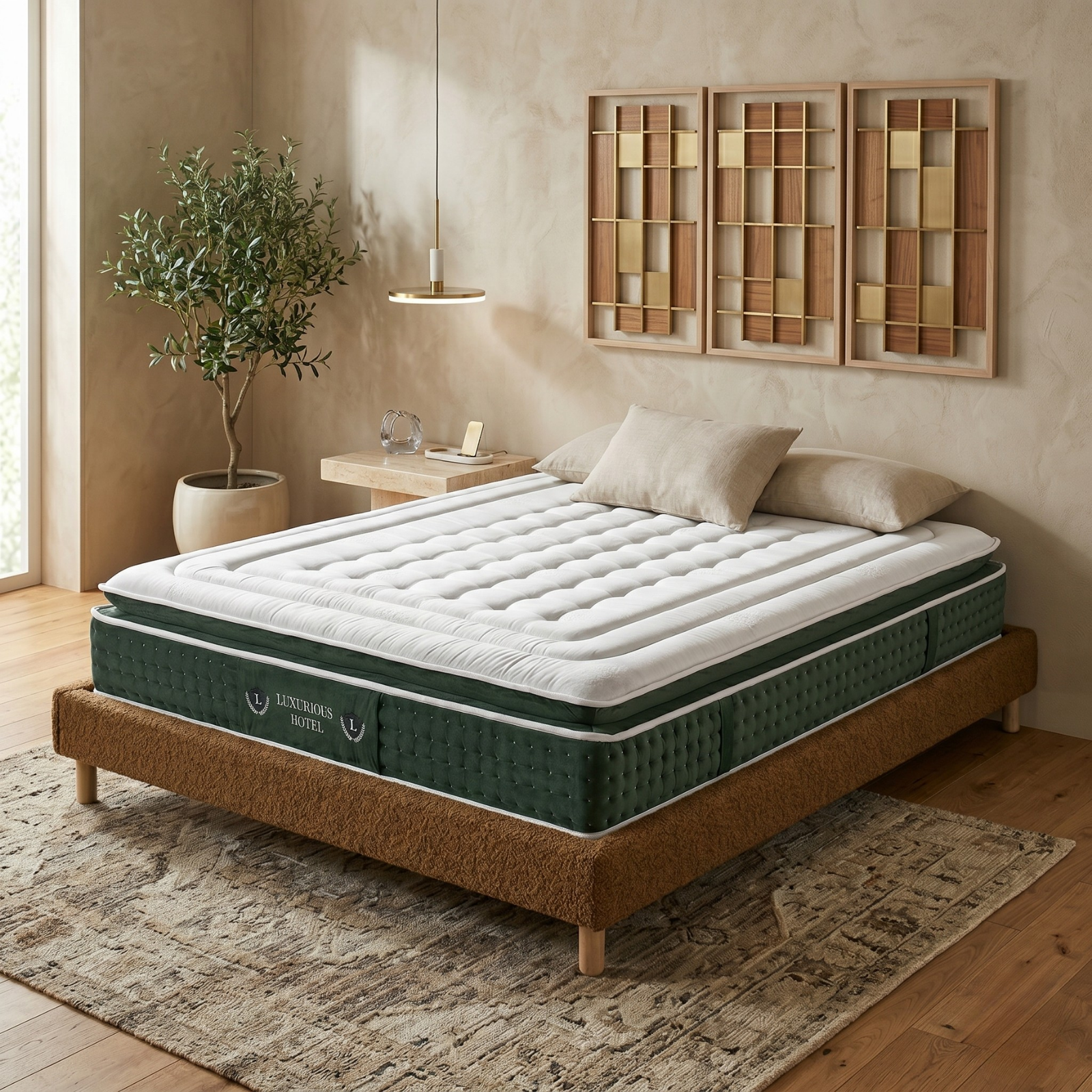 Ensemble literie complet avec lit et matelas d&