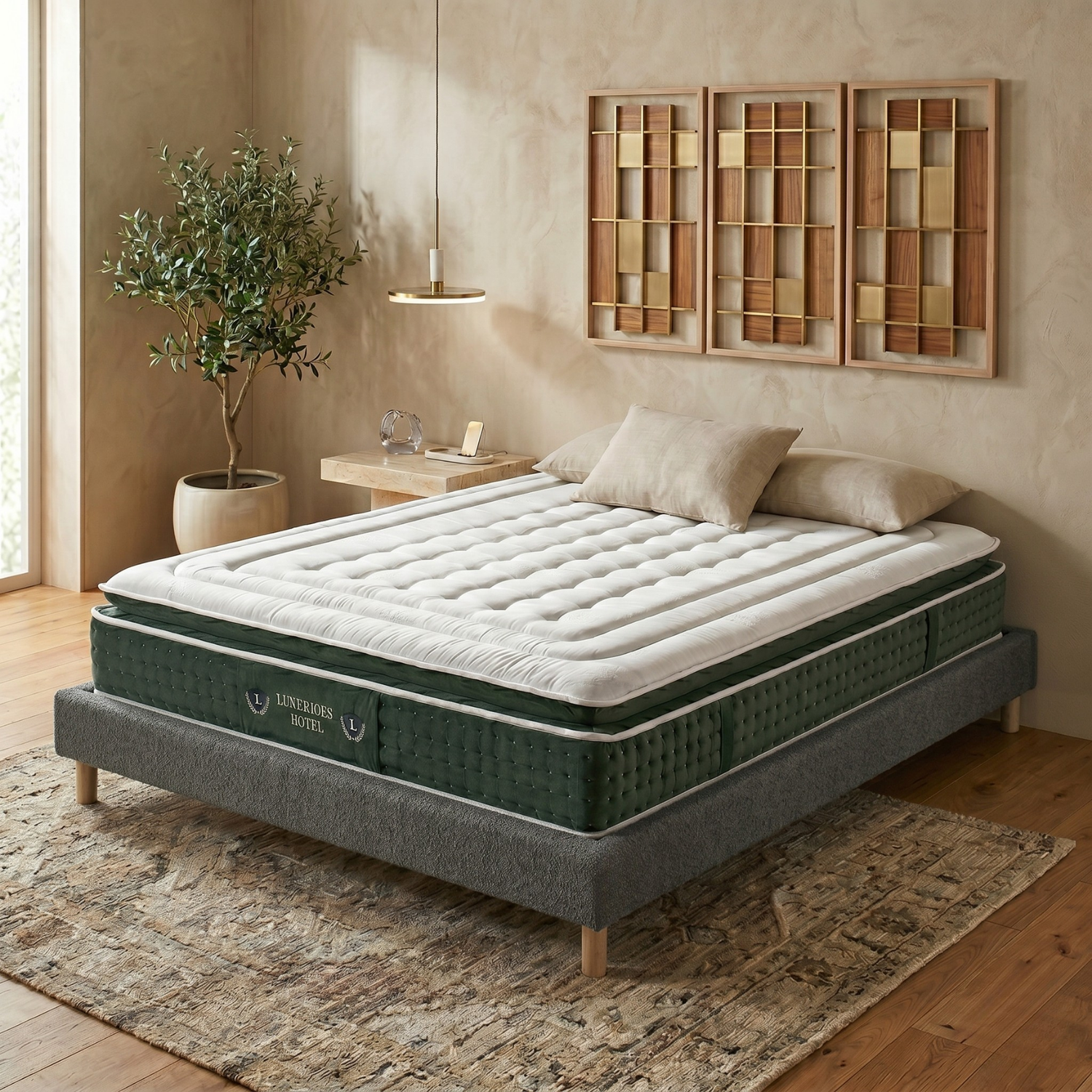Ensemble literie complet avec lit et matelas d&