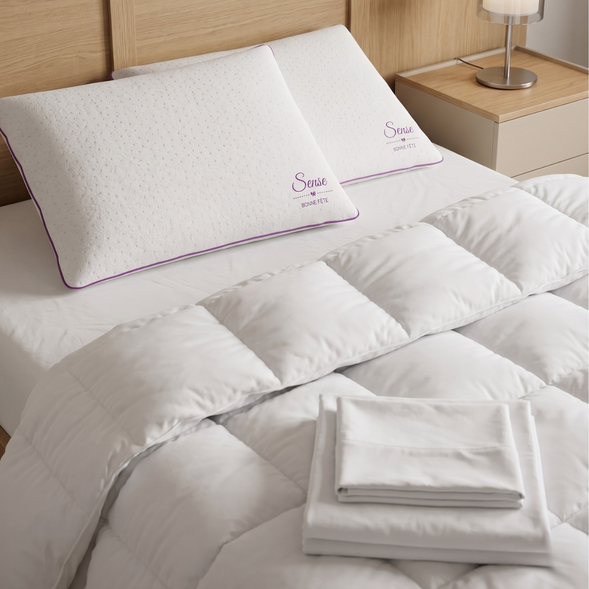 Pack couette, oreillers et parure de lit - Collection Confort