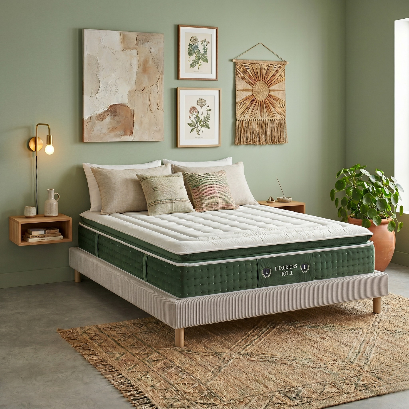 Ensemble literie complet avec lit et matelas d&