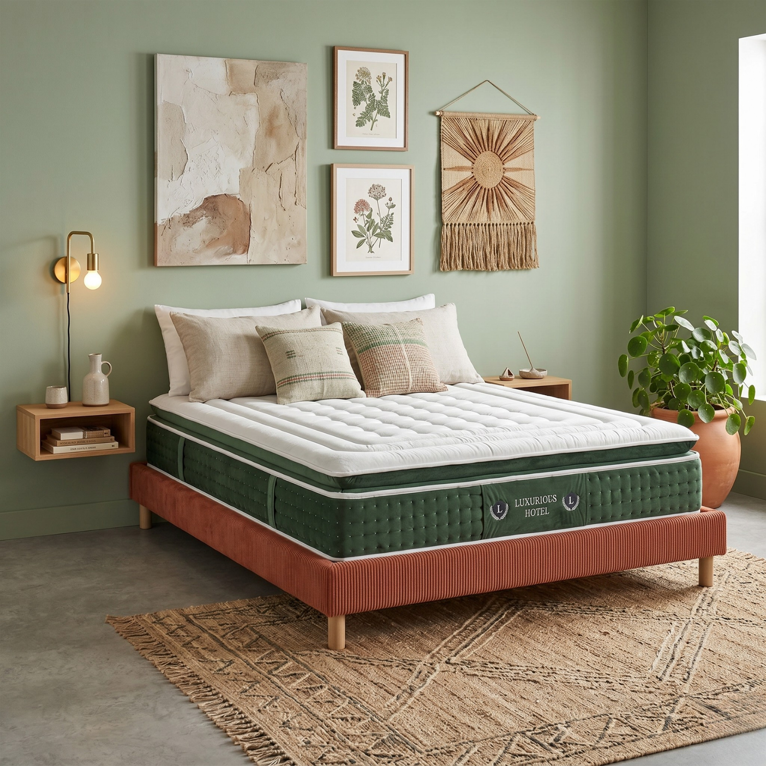 Ensemble literie complet avec lit et matelas d&