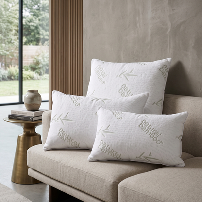 Oreiller Moelleux 100% Plume de Canard Housse Bambou - Collection Plume