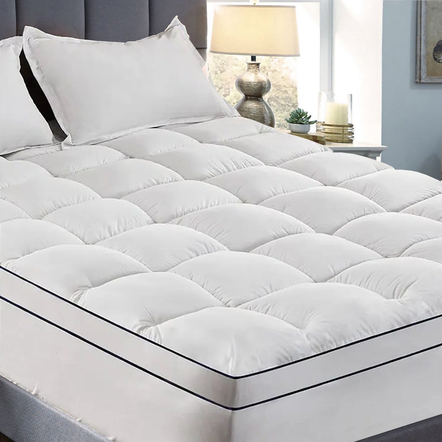 100% duck feather mattress topper, soft and ergonomic - XXL Feather Collection