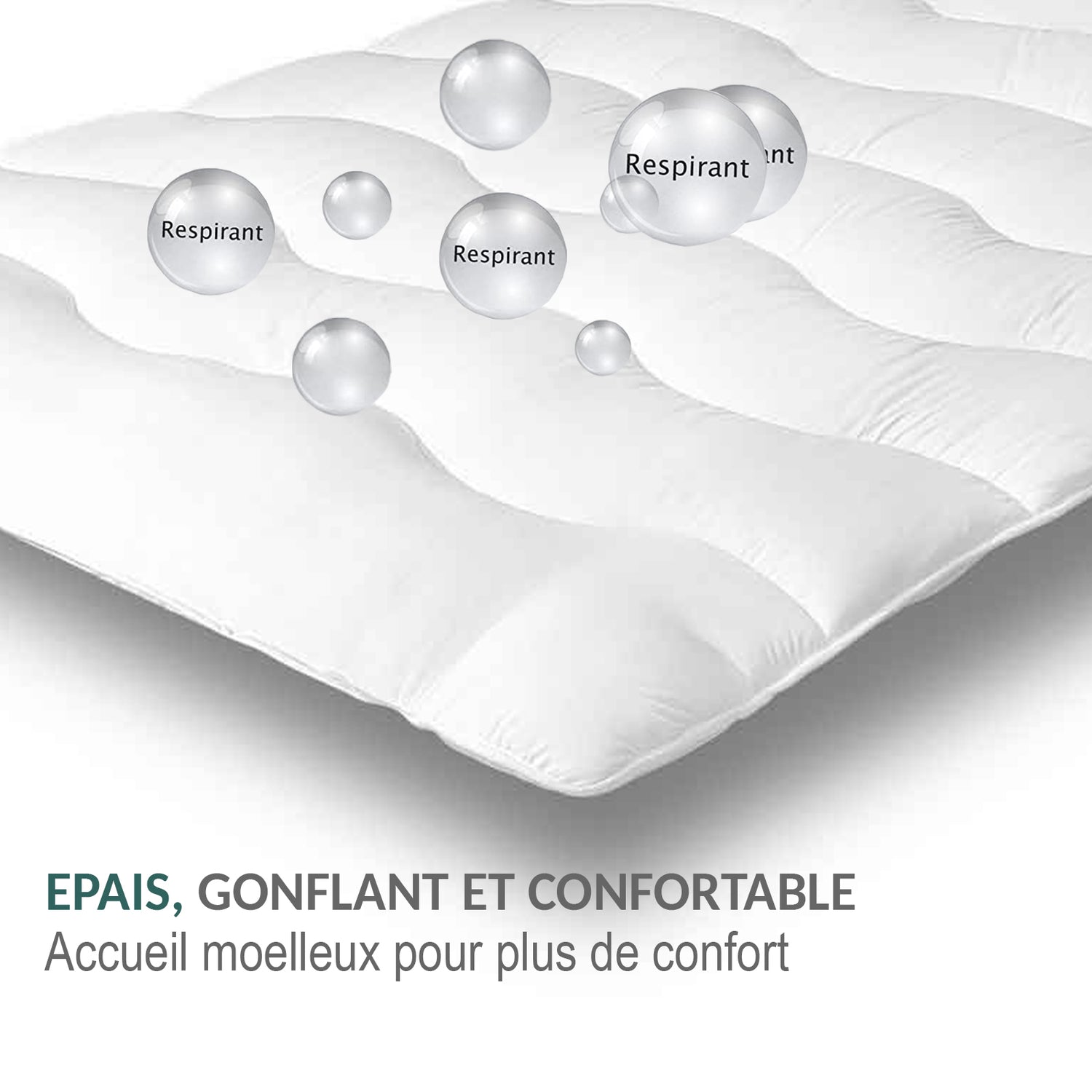 Surmatelas Nuage : Microfibre et Protège matelas