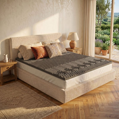 Memory foam mattress topper, 7-zone comfort - Natura Bamboo Collection