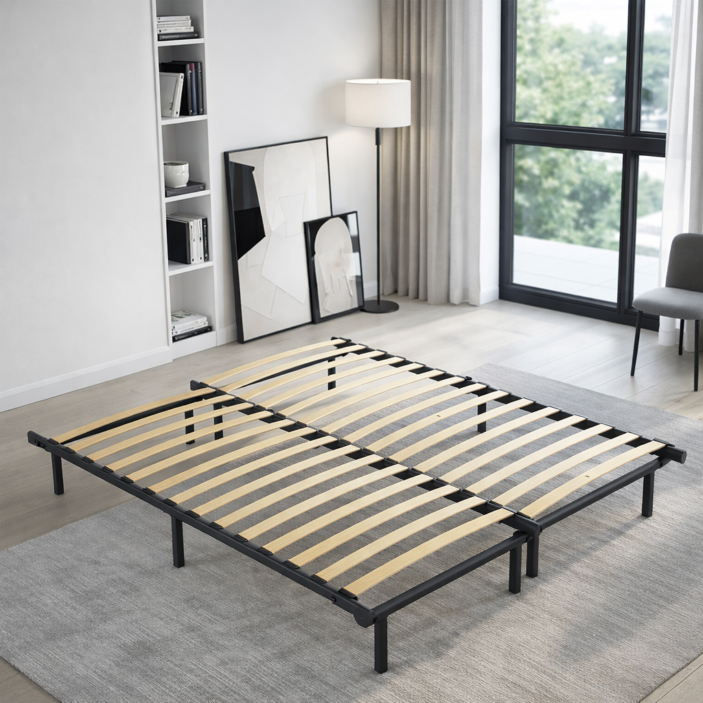 Extendable bed base, flexible wooden slats, adjustable width - Extendable Collection
