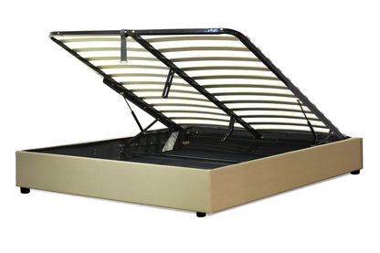 Vegas Bett mit Stauraum: Untergestell aus Kunstleder oder Stoff mit flexiblen Latten