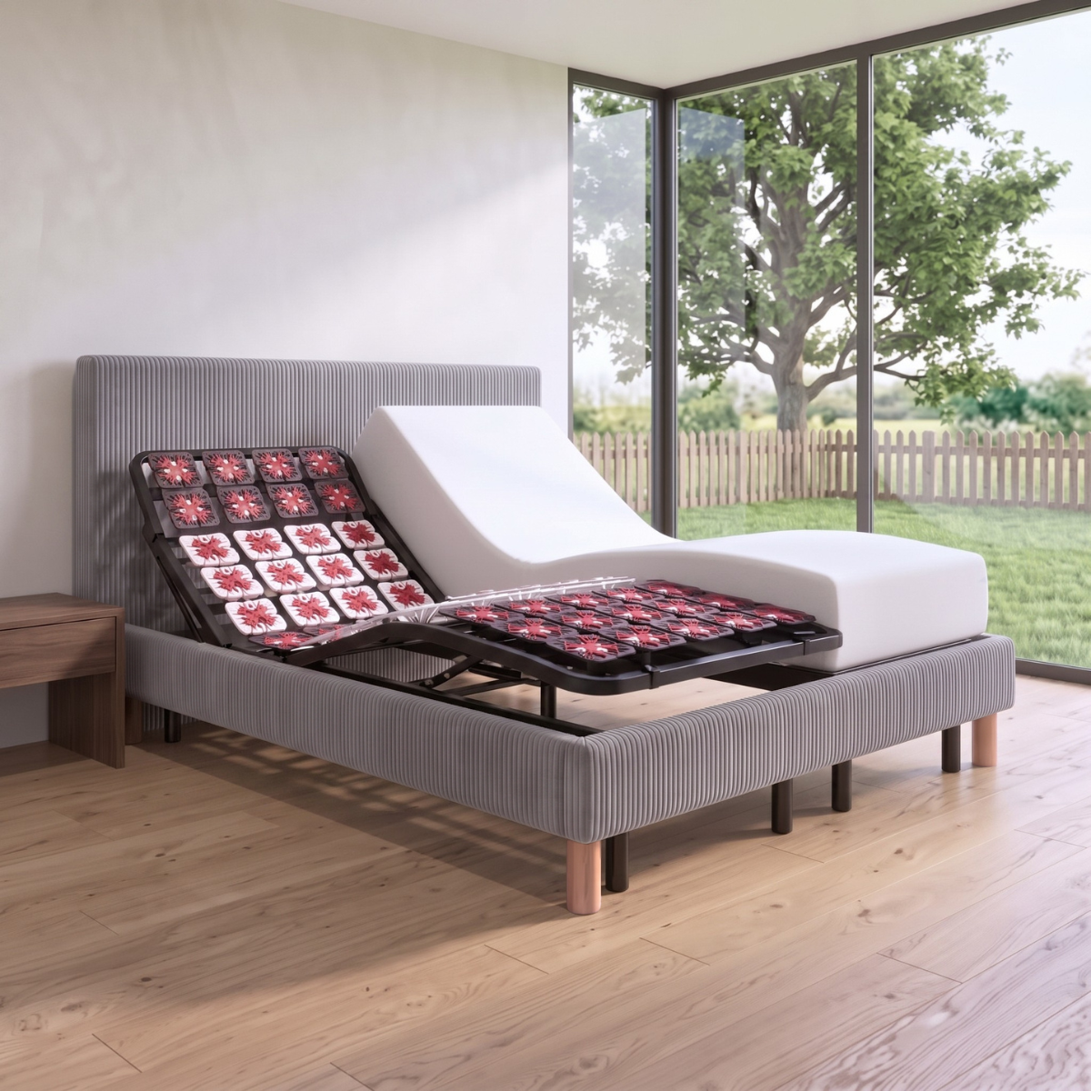Tête de lit tissu, simili cuir, bouclette, velours côtelé - Accessoire compatible literie électrique