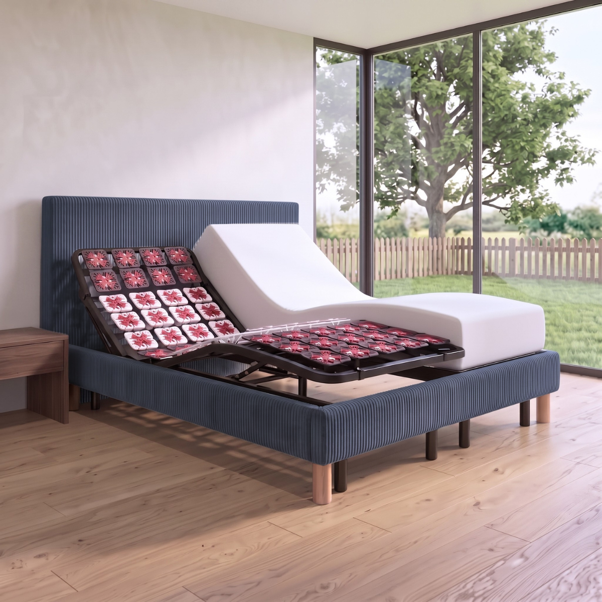 Tête de lit tissu, simili cuir, bouclette, velours côtelé - Accessoire compatible literie électrique