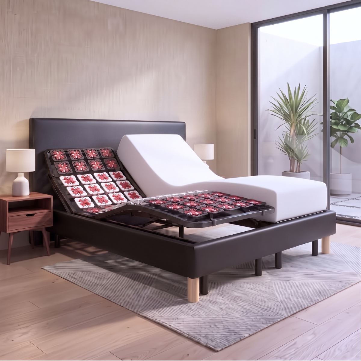 Tête de lit tissu, simili cuir, bouclette, velours côtelé - Accessoire compatible literie électrique