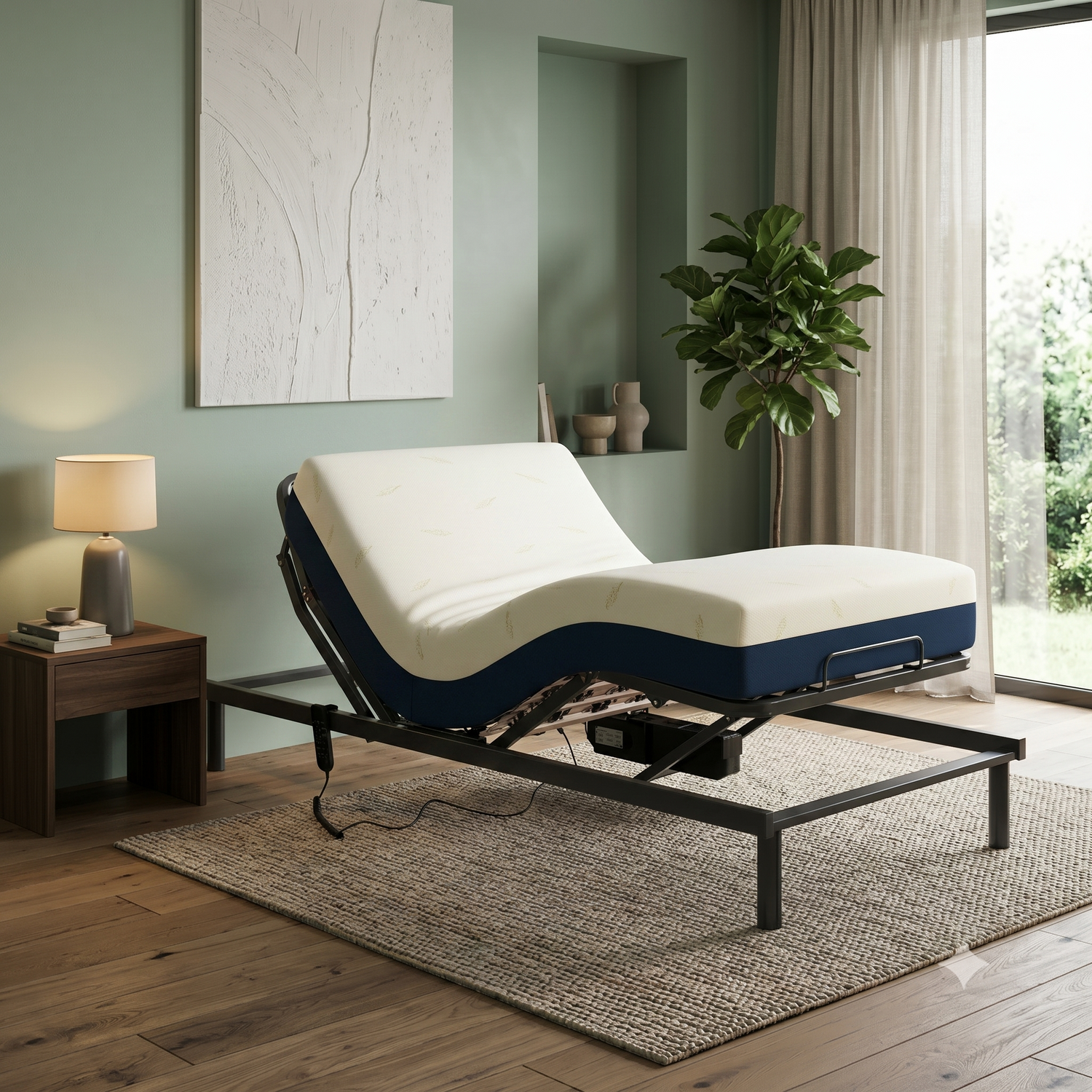 Sommier électrique, orthopédique à plots, matelas relaxation inclus - Collection Technoflex