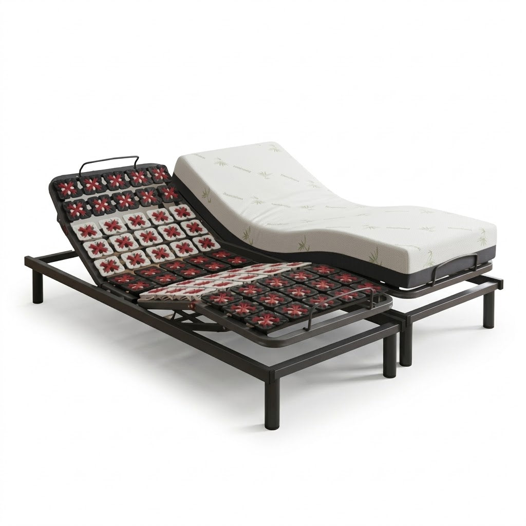 Sommier électrique, orthopédique à plots, matelas relaxation inclus - Collection Technoflex