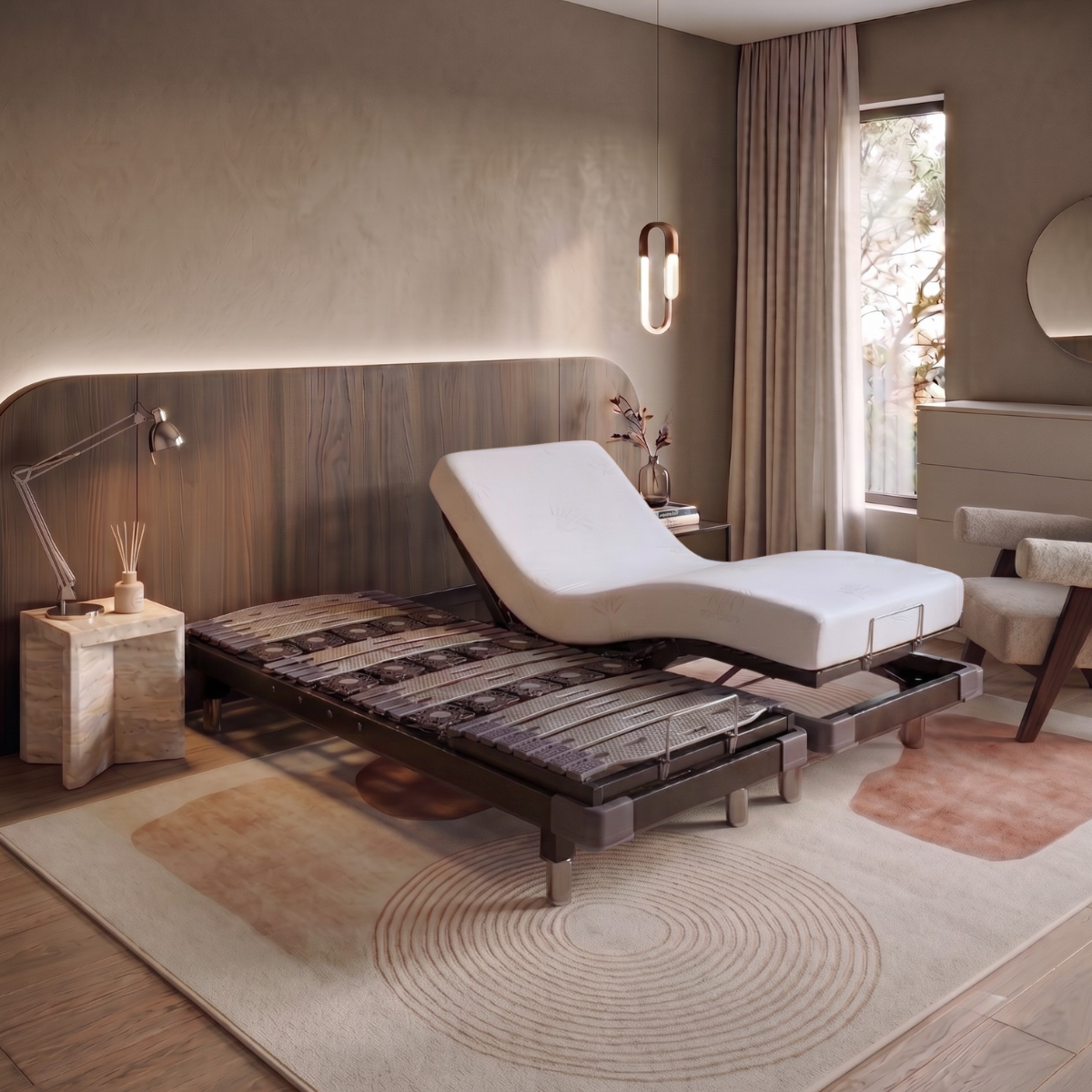 Electric bed base, orthopedic, relaxation mattress included - Technomatic Collection
