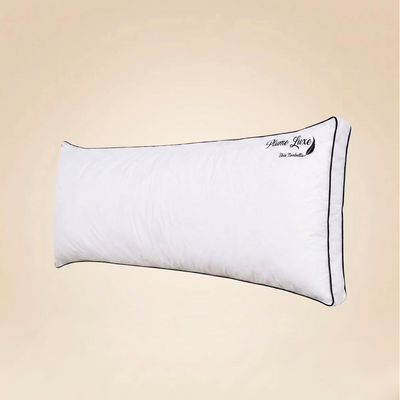 Ergonomic bolster pillow, duck feathers, down, cotton fabric - Luxury Collection