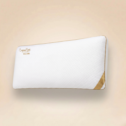 Memory foam bolster pillow, cervical support, removable cover - Gold Collection