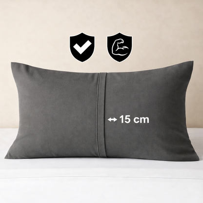 Parure de lit complète gris ardoise, polyester, douce, hypoallergénique - Collection Unie