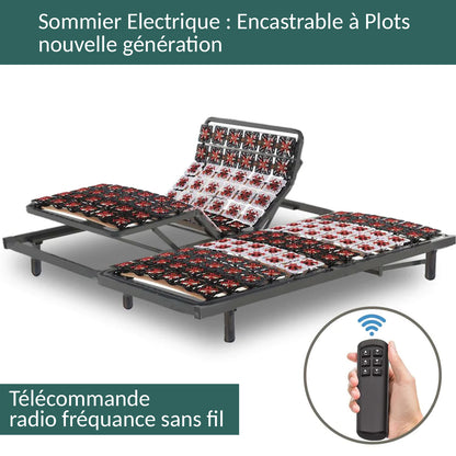 Orthopedic electric bed base with slats, built-in - Technoflex Collection