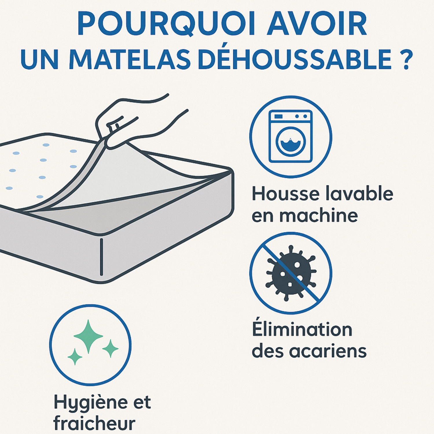 Matelas Bambou Hybride Mémoire de Forme &amp; HR+ | Confort Ciblé