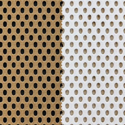 Lit tissu Mesh 3D, tête de lit, sommier à lattes bois - Collection Prince