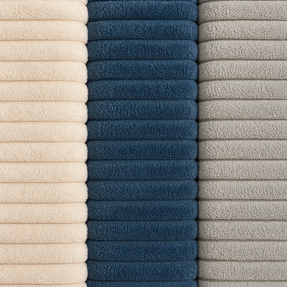 Pack Lit Electrique orthopédique velours côtelé gris Technoflex : matelas inclus