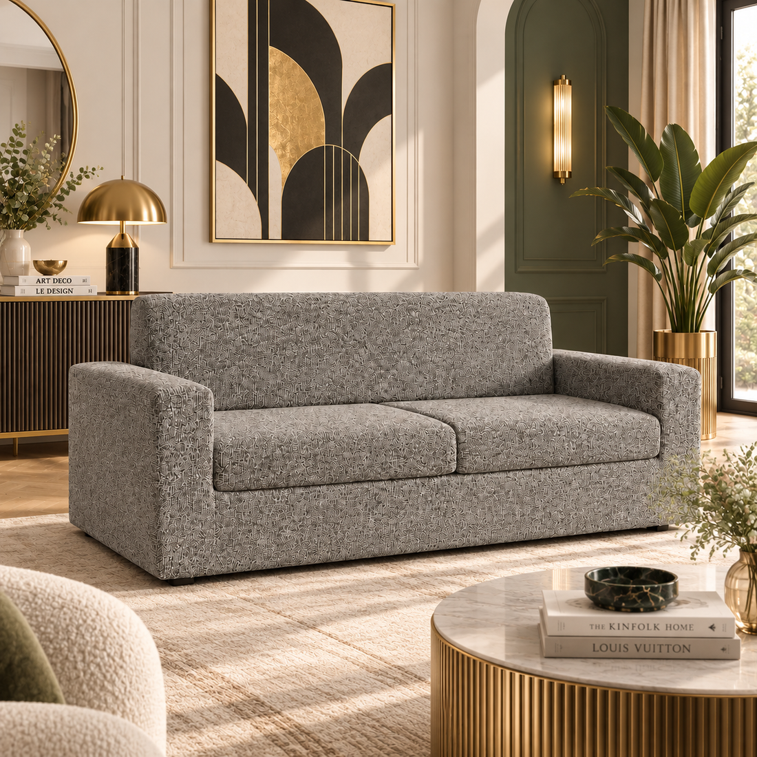 Canapé convertible avec matelas mémoire de forme gris - Collection canape lit