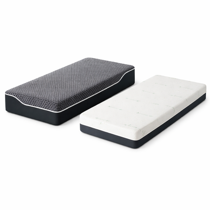 Pack lit électrique orthopédique, velours côtelé gris, matelas inclus - Collection Technoflex