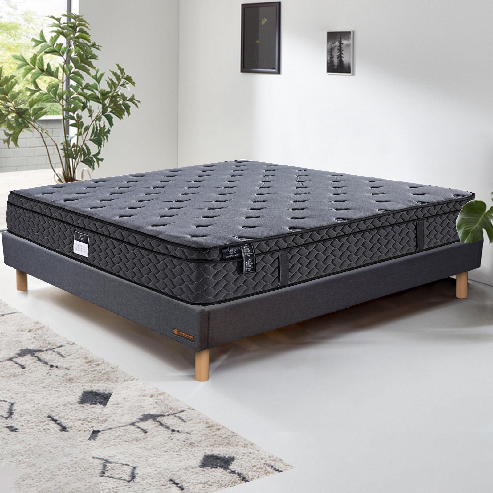 Matelas à Langer EVA Imperméable - Avec Sangle De Sécurité, Dimensions 76x41cm, Gris Foncé, Facile à Nettoyer - 4
