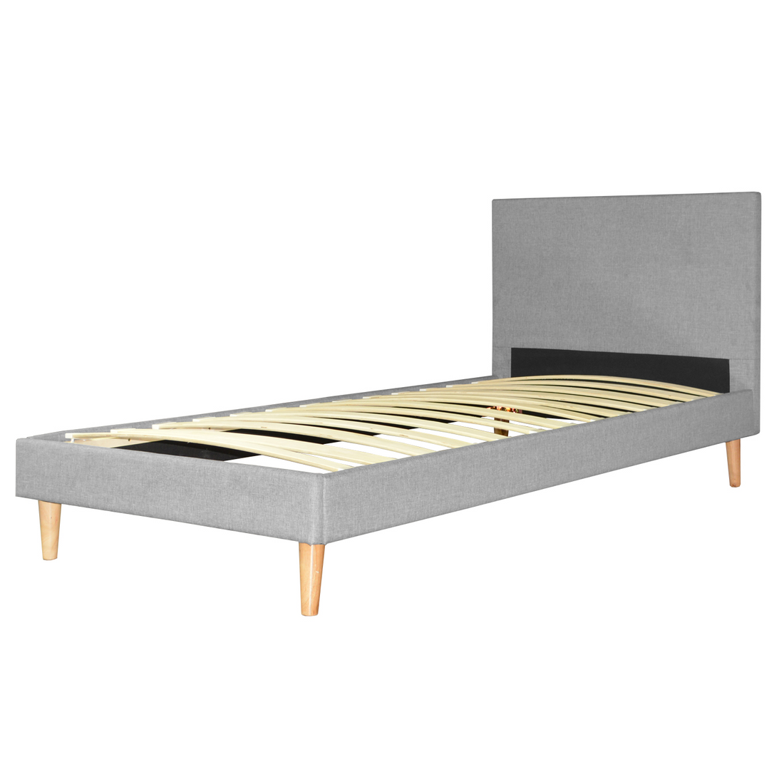 Lit enfant en tissu : sommier à lattes et encadrement collection Anastasia