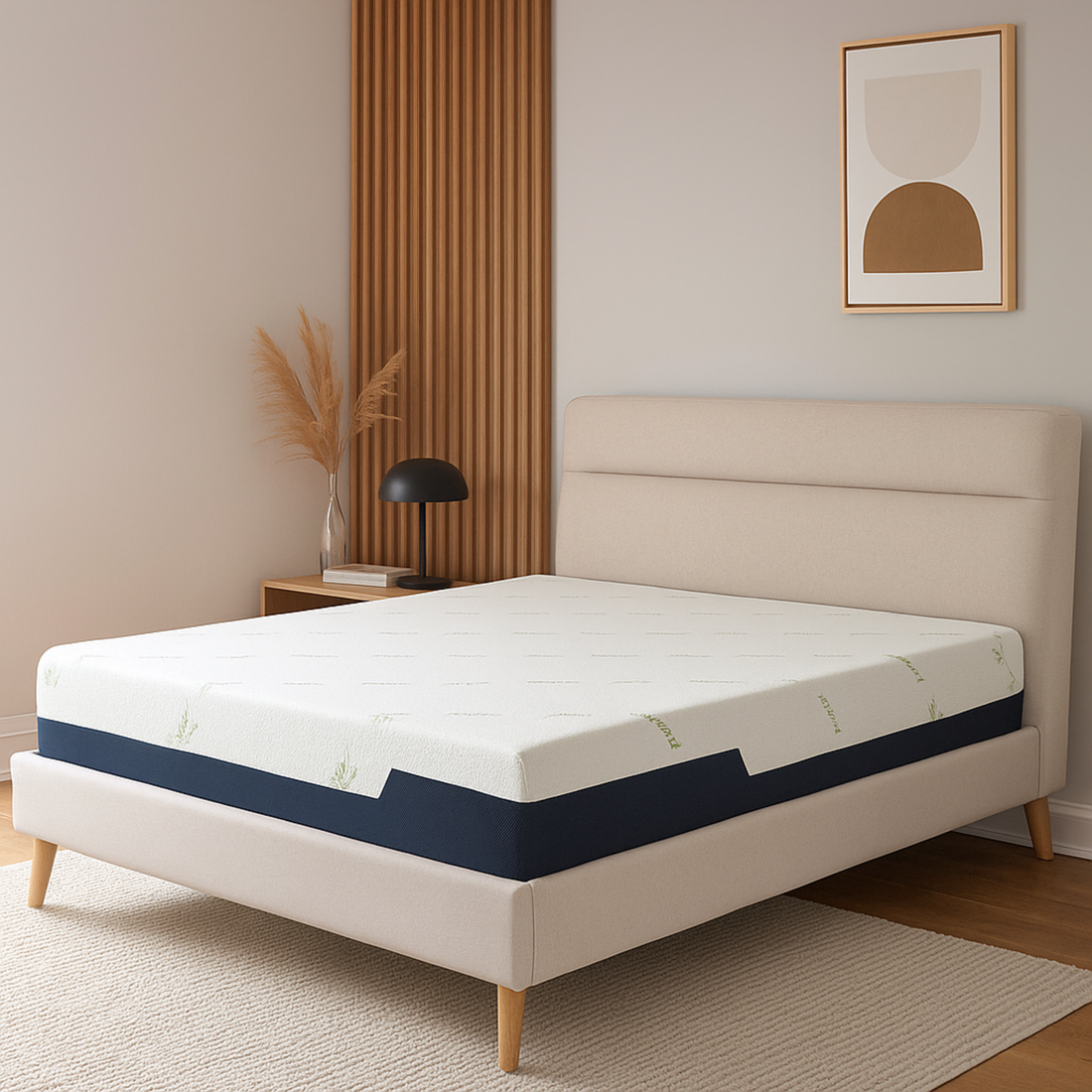 Matelas Bambou Hybride Mémoire de Forme &amp; HR+ | Confort Ciblé